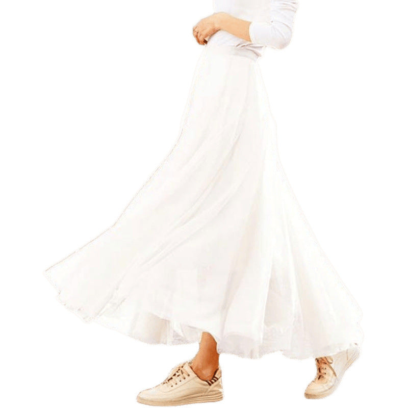 Fluid maxi skirt for women with wide hem Lune London