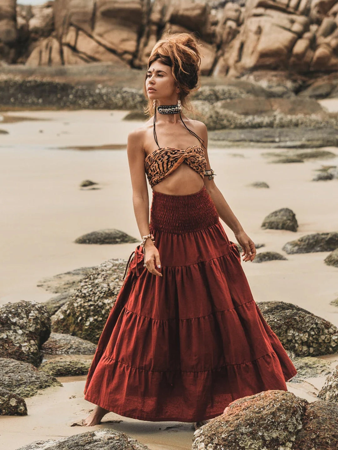 Casual long skirt for women with practical pockets and relaxed fit Lune London