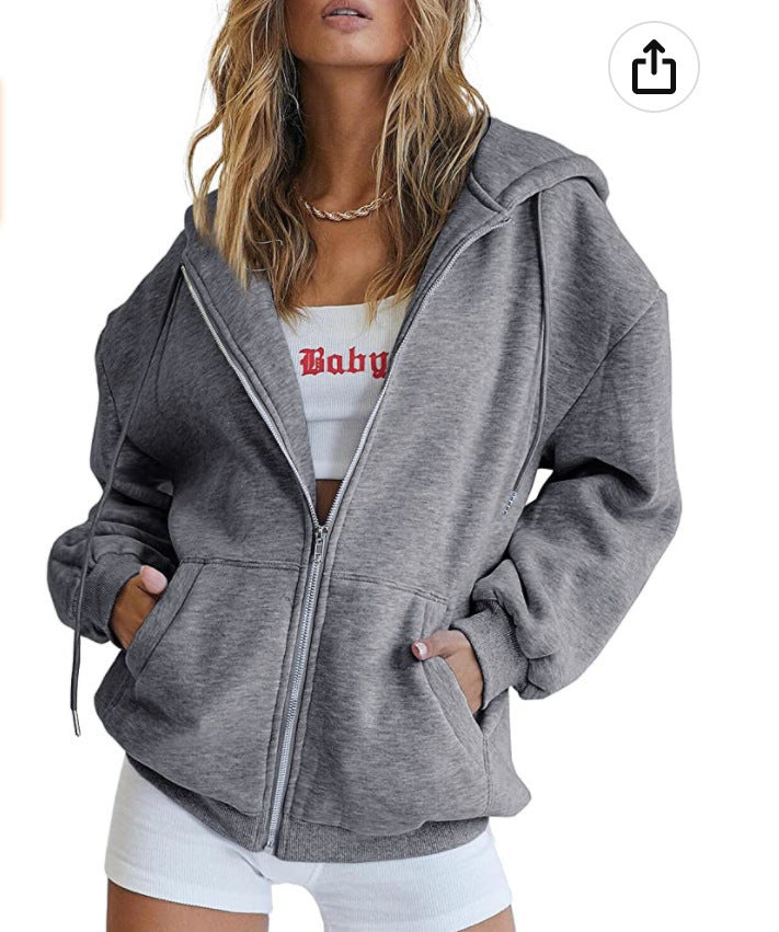 Women's hooded jacket with an oversized fit and practical pockets Lune London