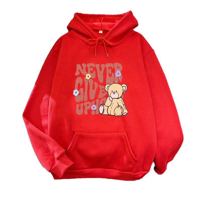 Women's hoodie with motivational bear design Chic & Stil