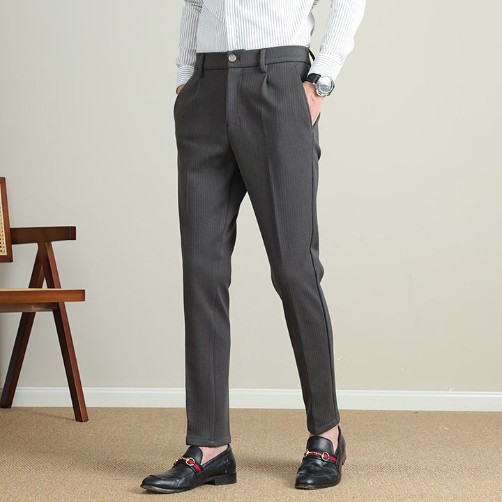 Modern business pants for men with an elegant striped pattern Lune London