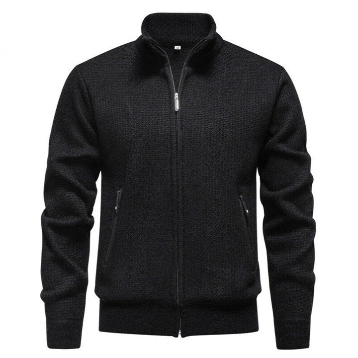 Men's knitted jacket with modern zipper and practical pockets Lune London