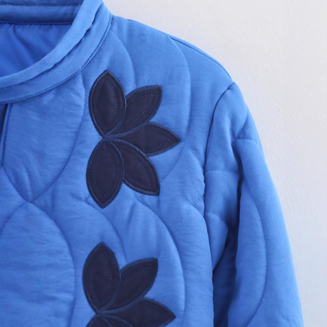 Ladies down jacket with floral design Lune London