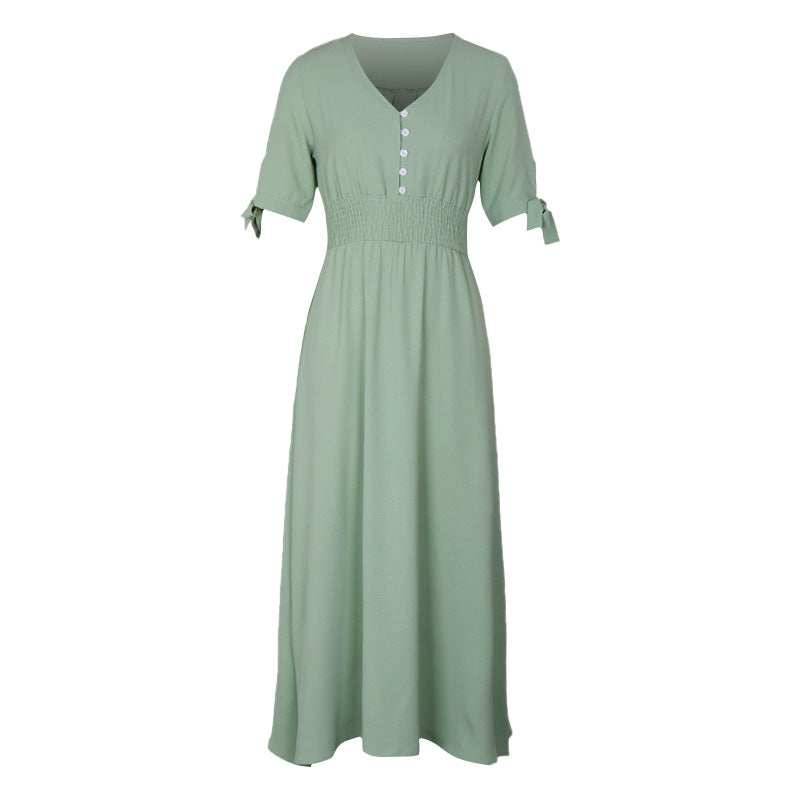 Maxi button dress for women with adjustable waist Lune London