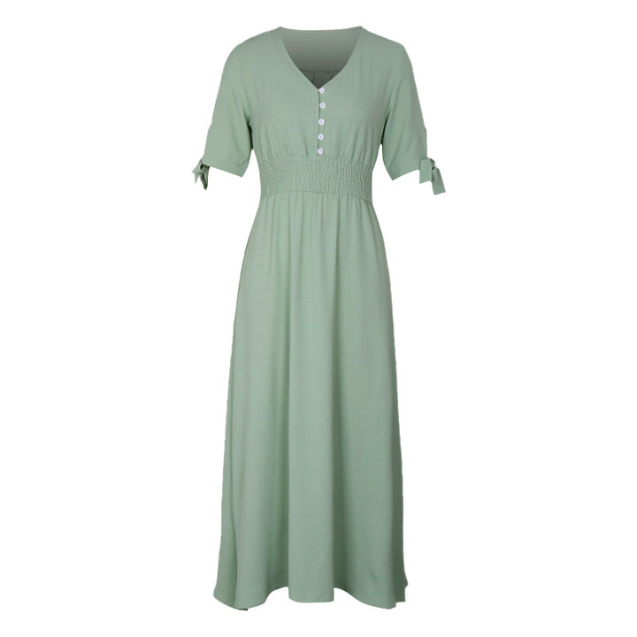Maxi button dress for women with adjustable waist Lune London