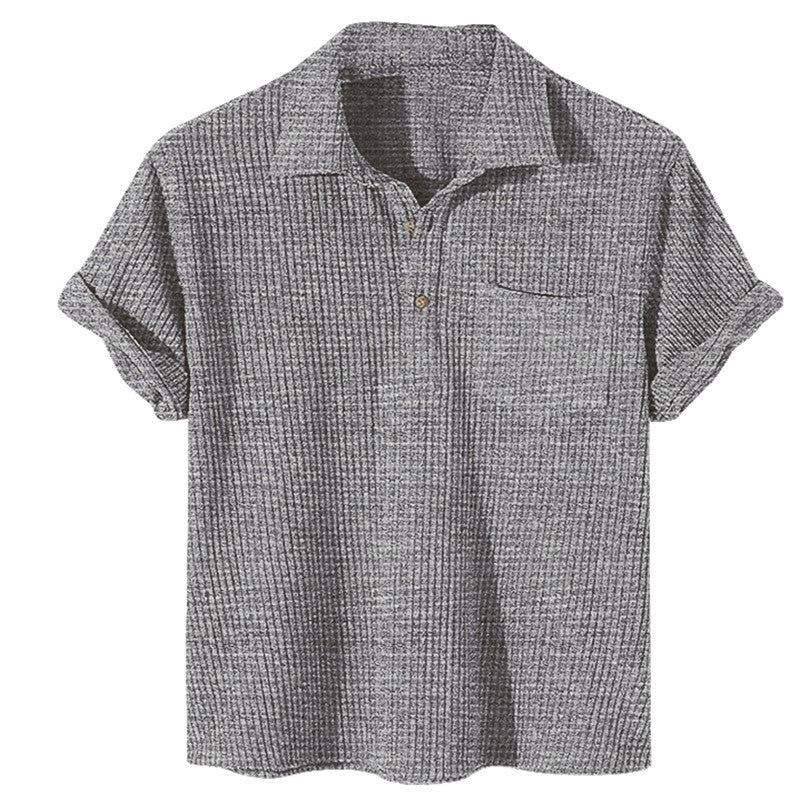 Men's Short Sleeve Textured Polo Lune London