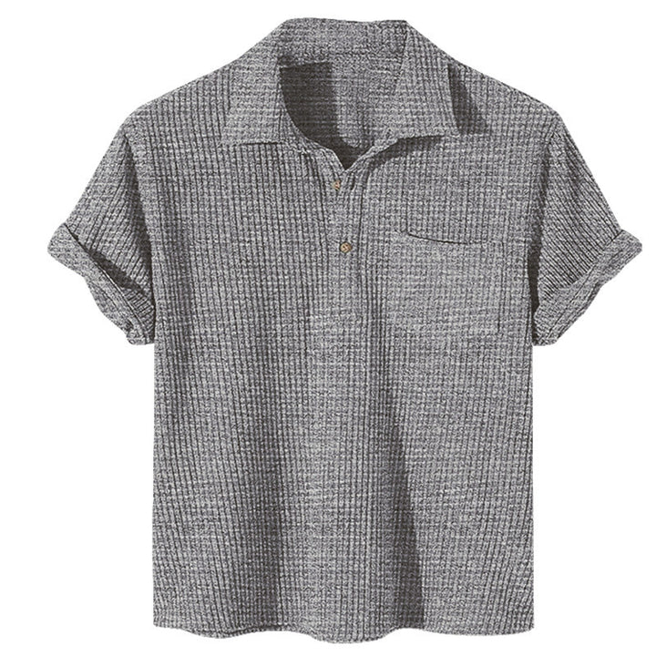 Men's Short Sleeve Textured Polo Lune London