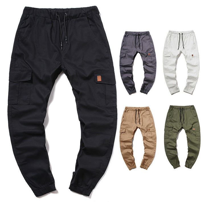 Men's cargo pants with elastic waist and practical side pockets Lune London