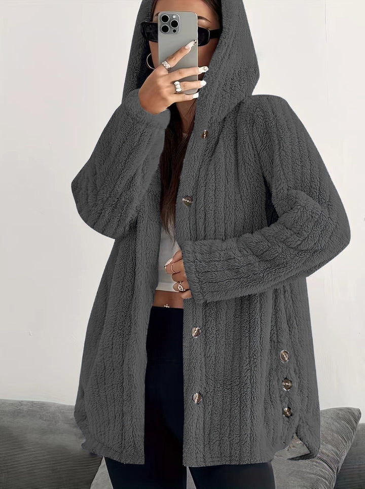 Soft fleece hooded jacket for women Lune London