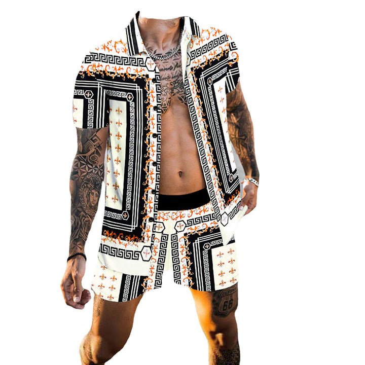 Men's stylish short-sleeve patterned beach outfit Lune London