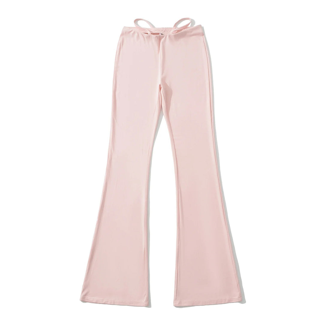 Elegant flared pants for women with a high waist and practical side pockets Lune London