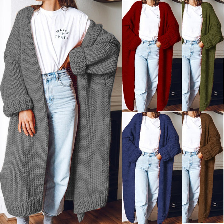 Ladies Chunky Knit Kimono Cardigan Lune London