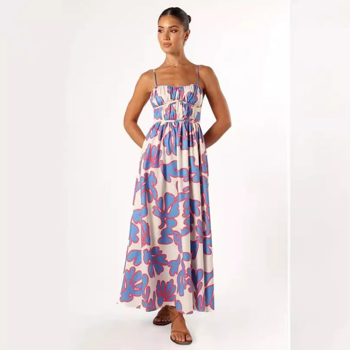 Ladies Floral Maxi Dress Fluid Lune London