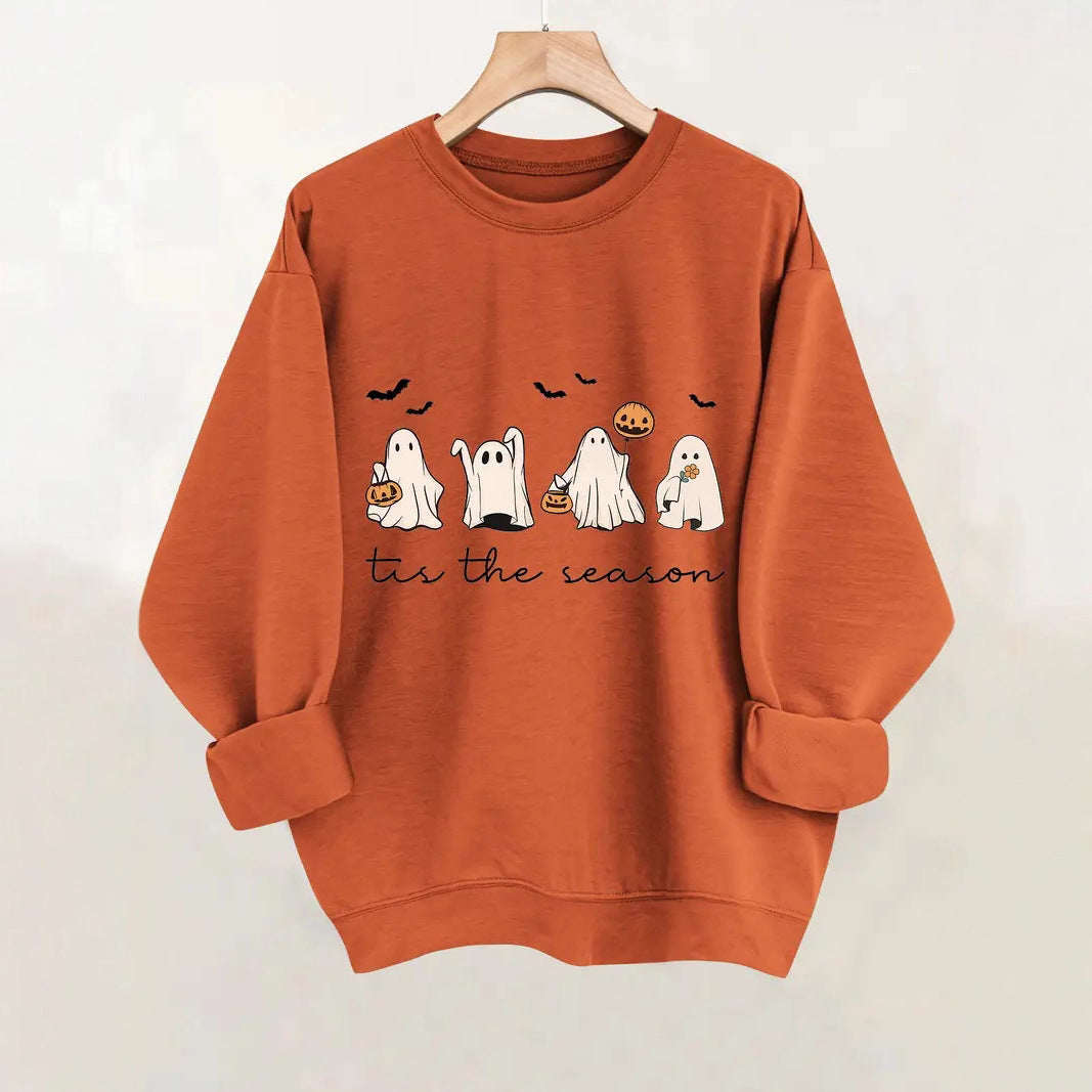 Sweatshirt pour femme avec motif d'Halloween joyeux et coupe décontractée Chic & Stil