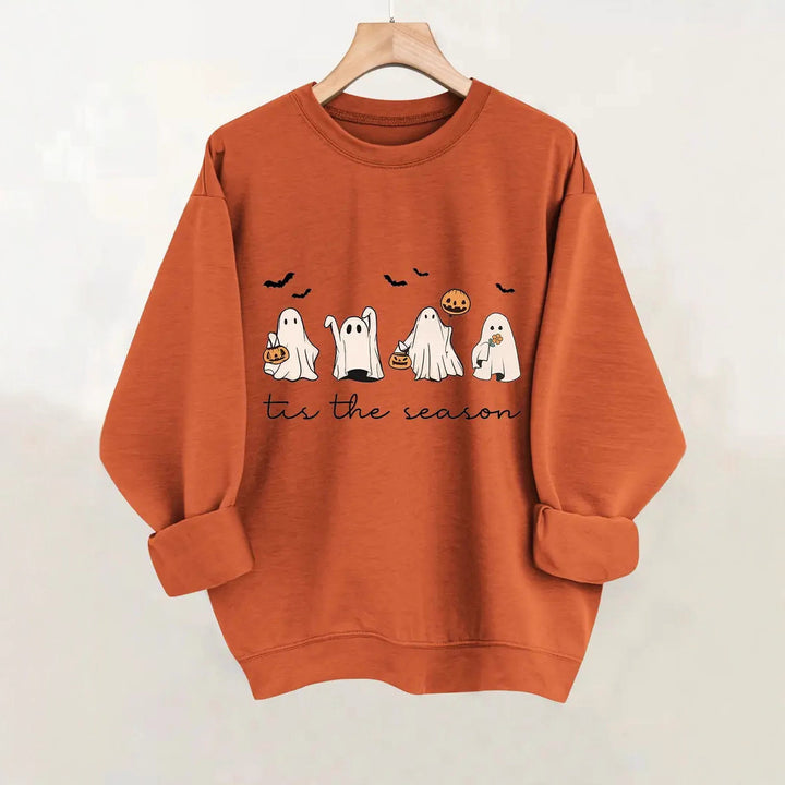 Sweatshirt pour femme avec motif d'Halloween joyeux et coupe décontractée Chic & Stil