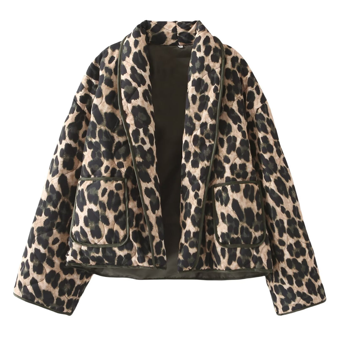 Veste en polaire confortable pour femmes avec motif léopard Chic & Stil