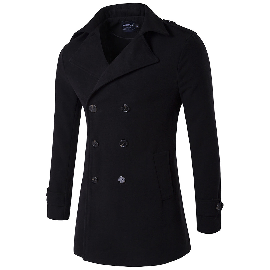 Fashionable men's trench coat with double flap and practical pockets Lune London