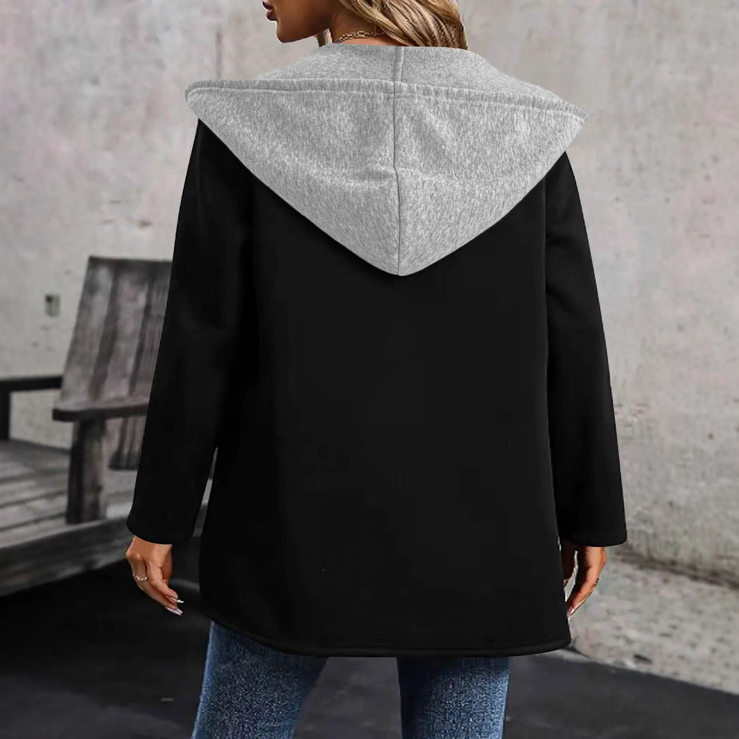 Ladies Urban Hoodie Coat with high-quality inner lining and practical pockets Lune London