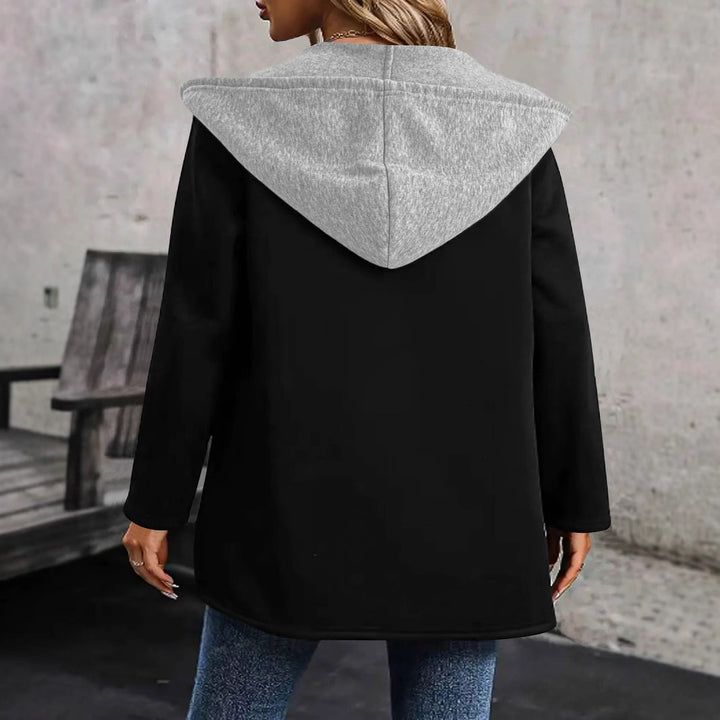 Ladies Urban Hoodie Coat with high-quality inner lining and practical pockets Lune London