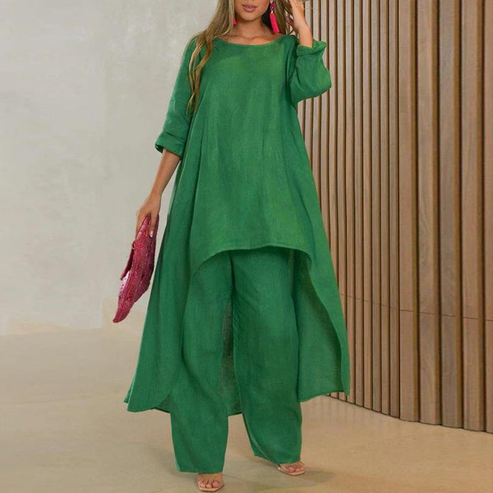 Ladies kaftan léger en deux pièces avec coupe asymétrique Chic & Stil