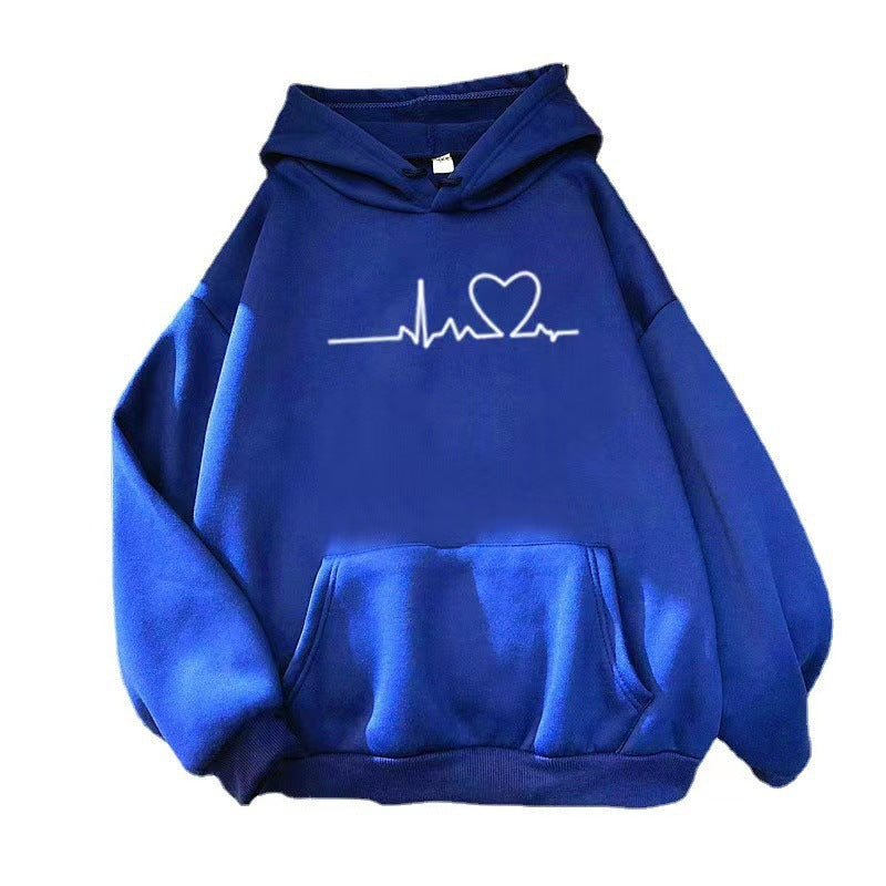 women's hoodie with heartbeat design Chic & Stil