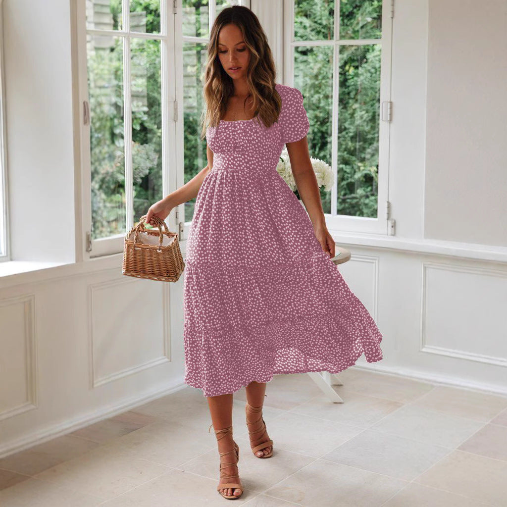 Lune London Floral Ruffle Midi Dress for Women