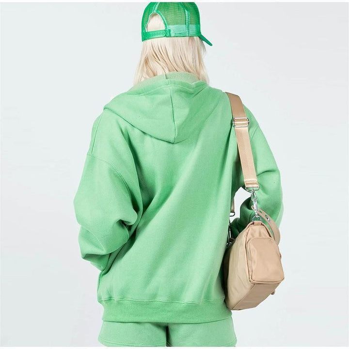 Oversized casual sports jacket for women with high collar and matching joggers Lune London