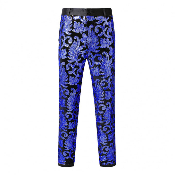 Elegant sequin pants for men with floral design Lune London