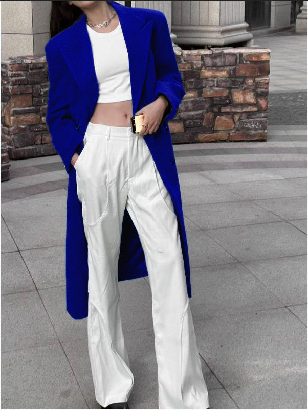 Tailored long jacket for women with chic and stylish silhouette
