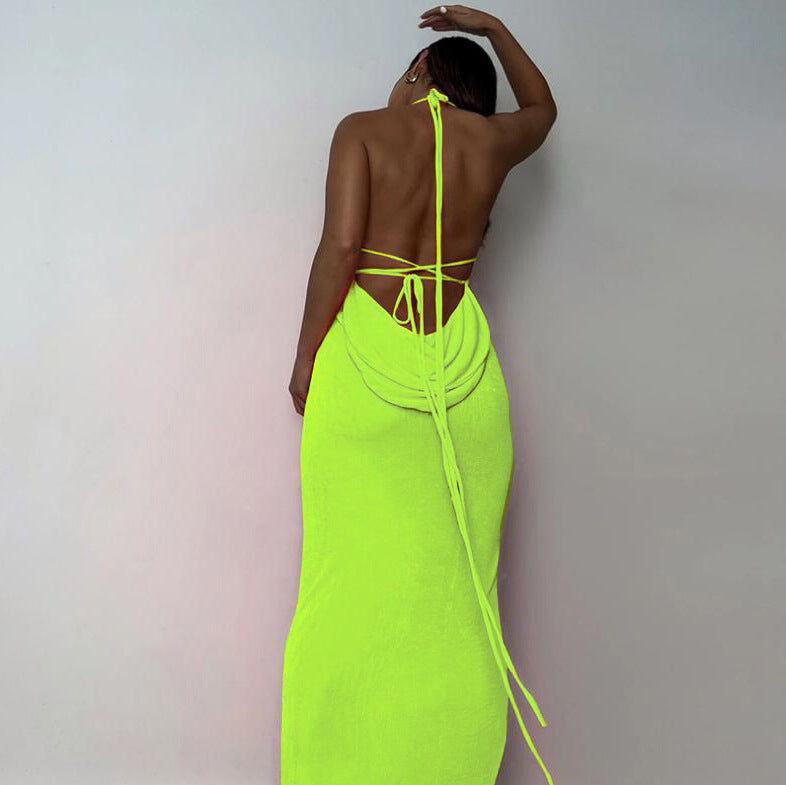 Fitted dress with ruffles for women with adjustable straps Lune London