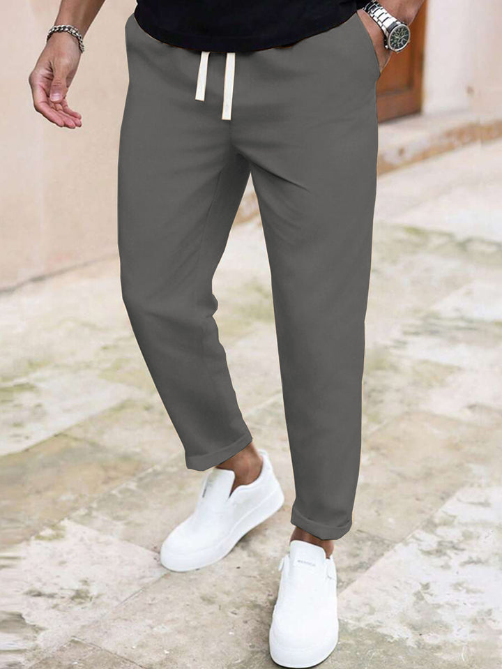 Casual men's jogger pants with adjustable waistband Lune London
