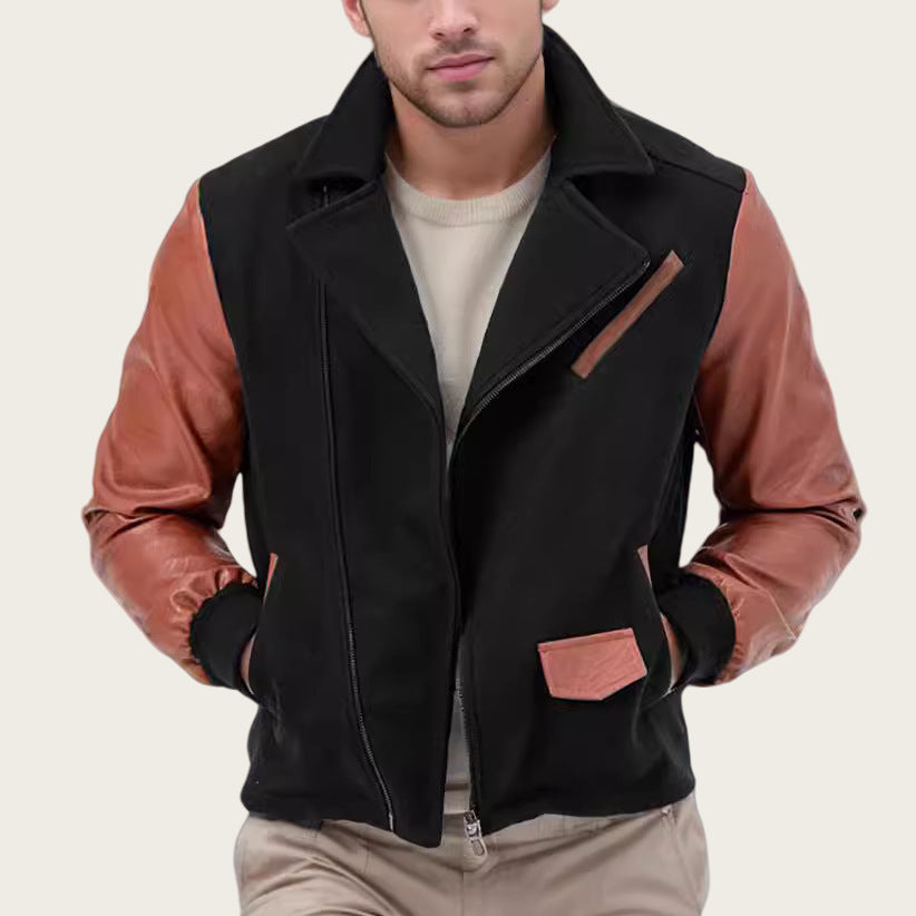Casual designer jacket for men with contrasting sleeves and practical pockets Lune London