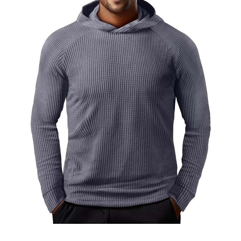 Men's casual hoodie in textured material Lune London