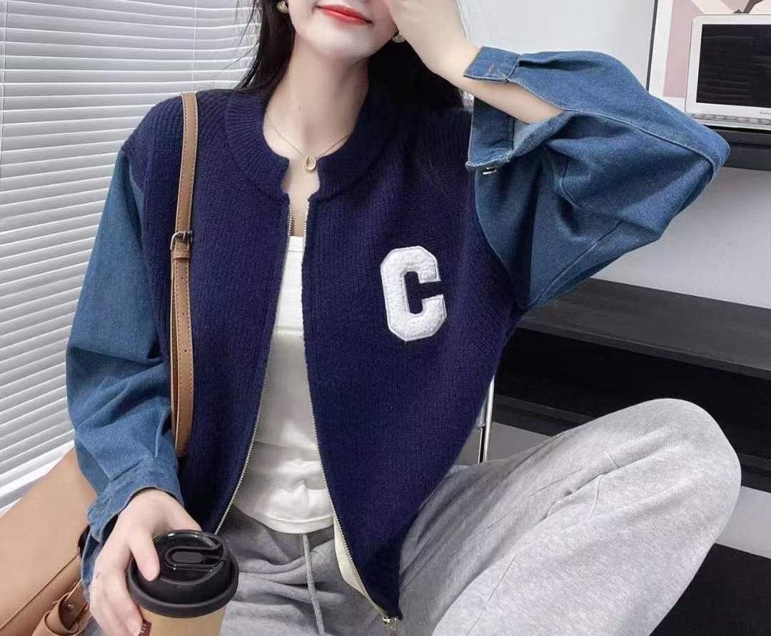 Cardigan Tendance pour Femmes avec Manches en Jean Chic & Stil