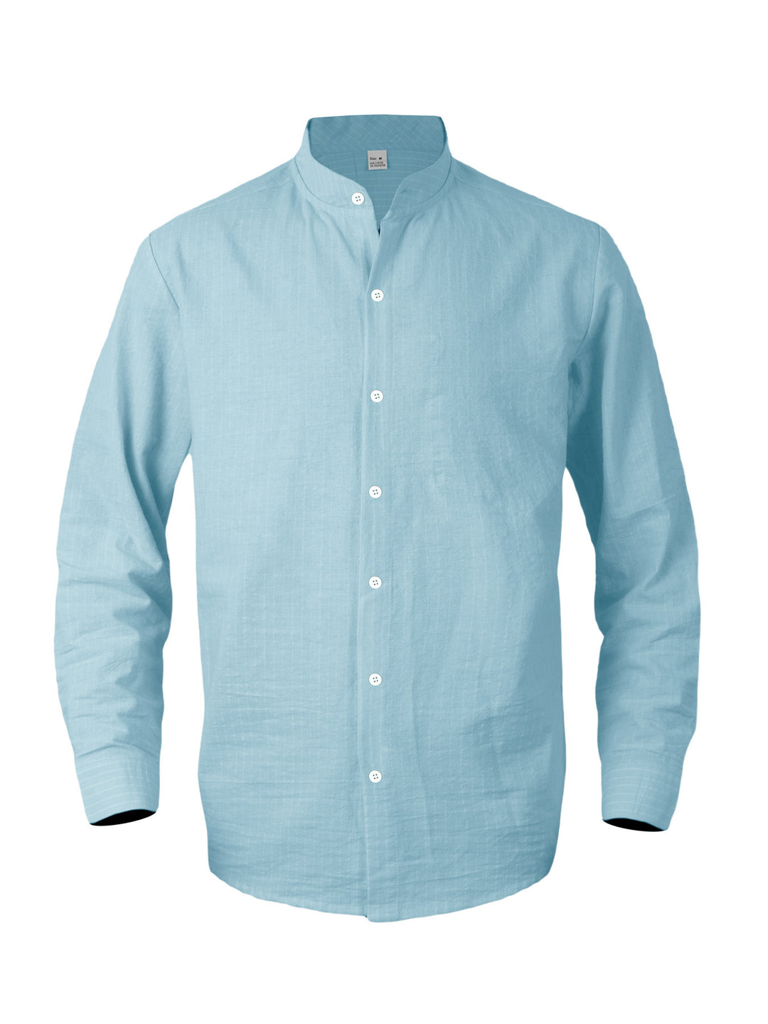 Shirt for men with vertical stripes and a modern high collar Lune London