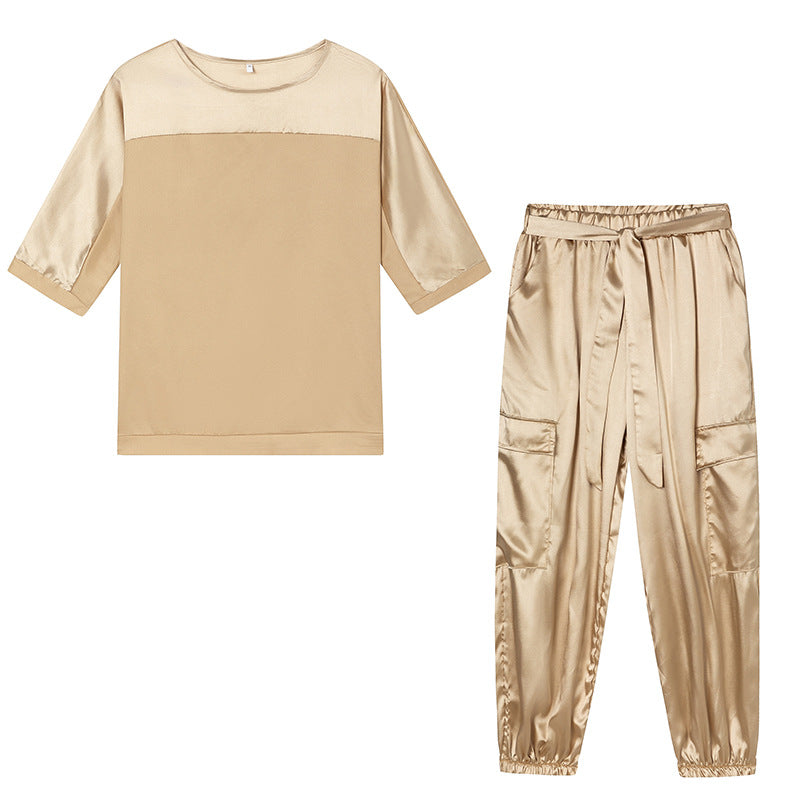 Chic Satin Lounge Set for Women
