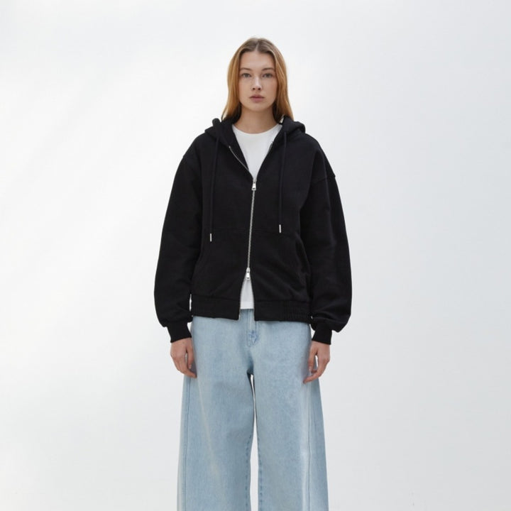 Veste à capuche zippée décontractée pour femmes Chic & Stil