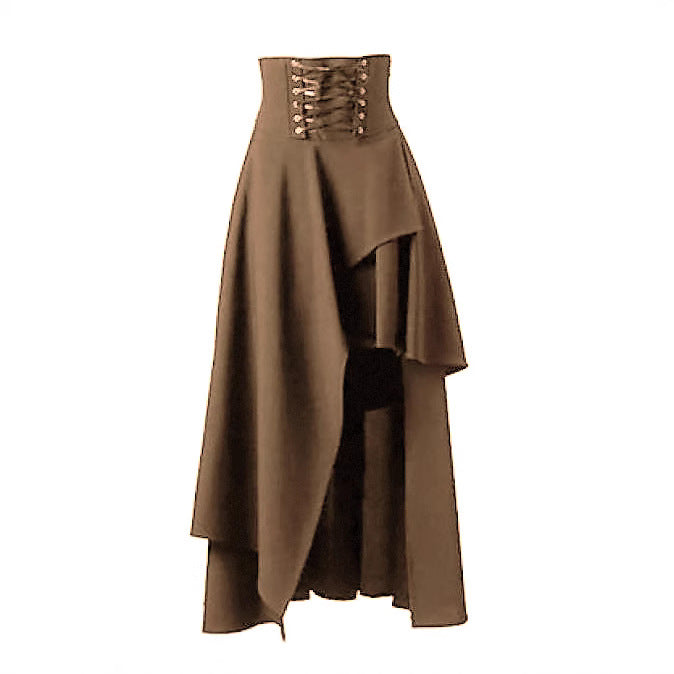 Ladies Elegant Asymmetrical Skirt with Laces Lune London
