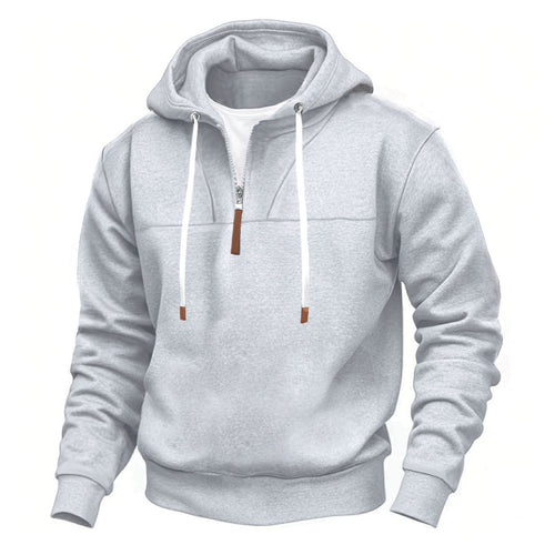 Men's trendy hoodie with high collar and zipper Lune London