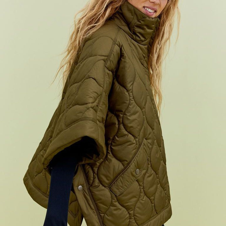 Quilted transition jacket for Damen with a high collar and practical pockets Lune London