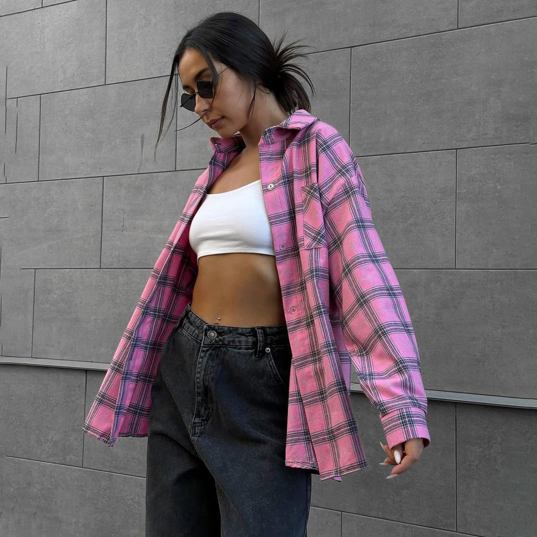 Plaid shirt for women in a relaxed oversized fit Lune London