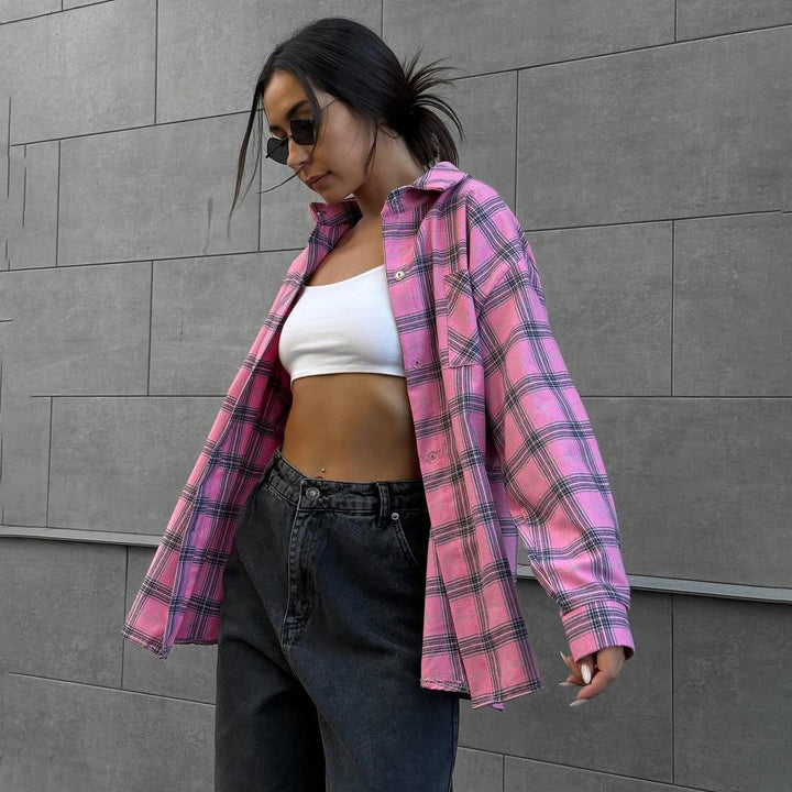Plaid shirt for women in a relaxed oversized fit Lune London