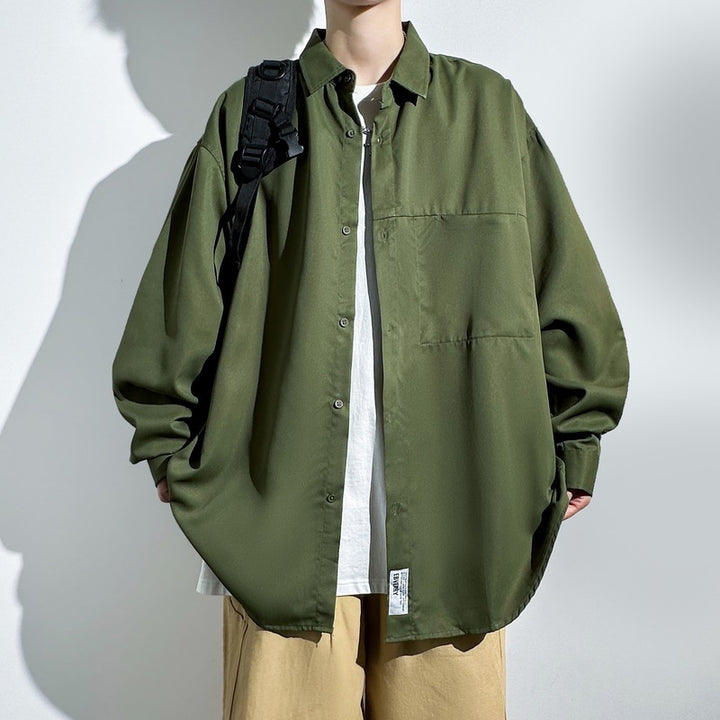 Men's oversized shirt with practical chest pocket Lune London