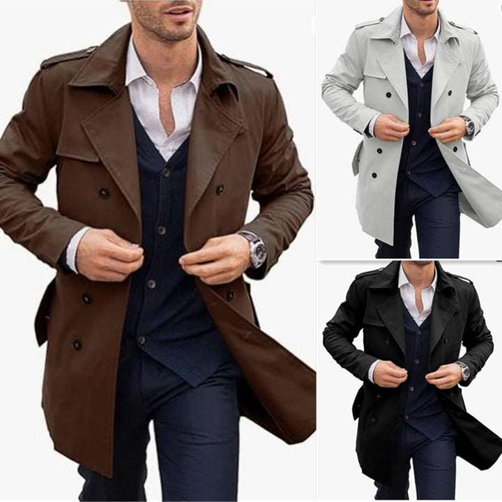 Lightweight trench coat for men with a modern design and stylish stand-up collar Lune London
