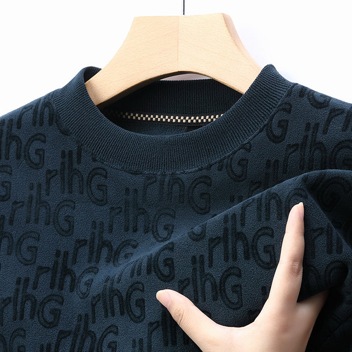Elegant sweatshirt for men with textured high-quality material Lune London
