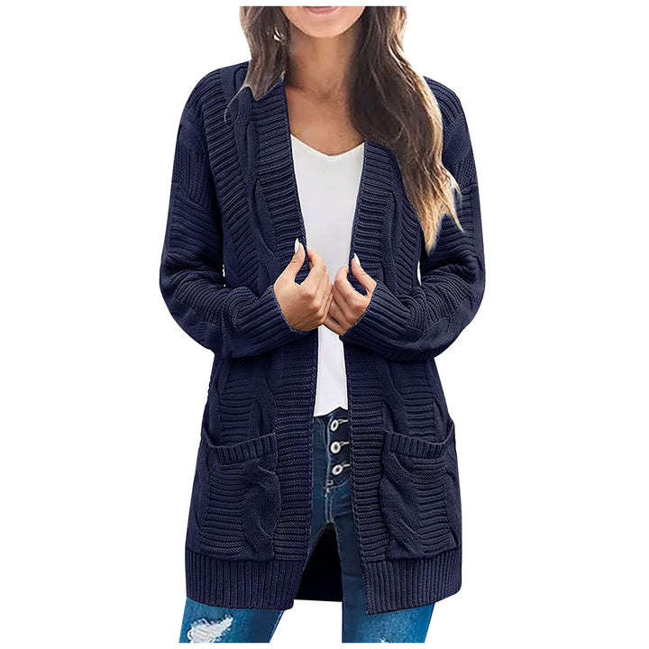 Knit jacket for women with deep pockets and structured design Lune London