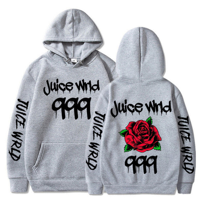 Women’s hoodie with striking graphic design and romantic rose motif Lune London