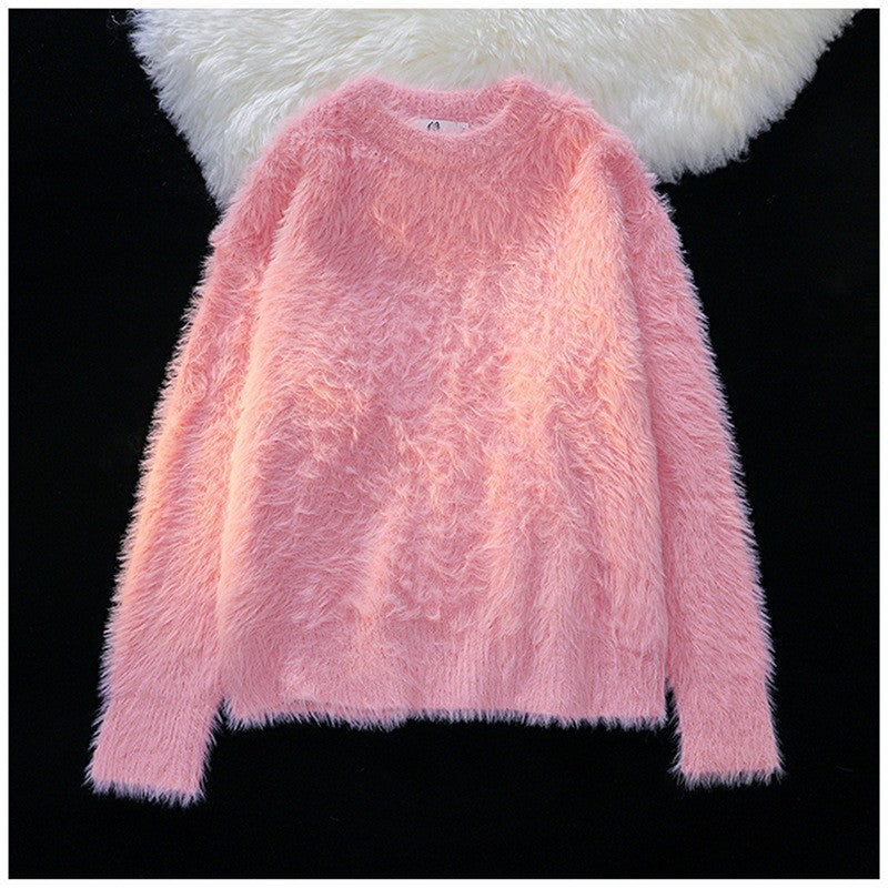 Lune London | Women Plush Round Neck Sweater
