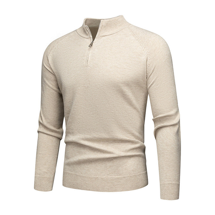 Fashion sweater for men with a short zipper Lune London