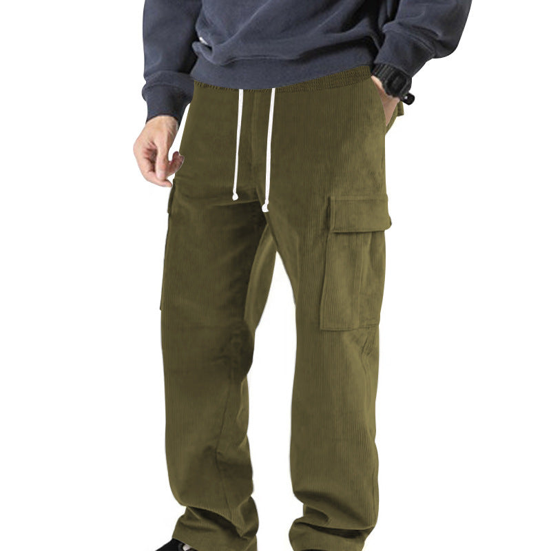 Men's cargo pants with elastic waist and practical side pockets Lune London